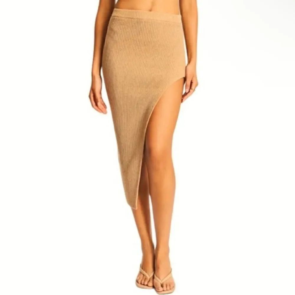 NWTs SER.O.YA Lucy Knit Midi Skirt in Brown Size Small